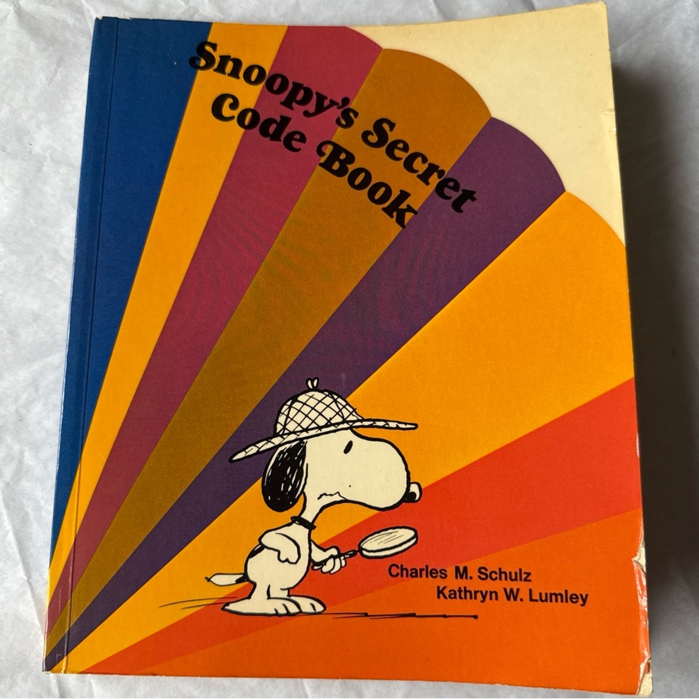 Vintage Book Snoopy's Secret Code Book